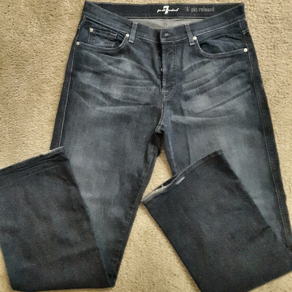 7 For All Mankind A-Pocket Relaxed Jeans | Size 33